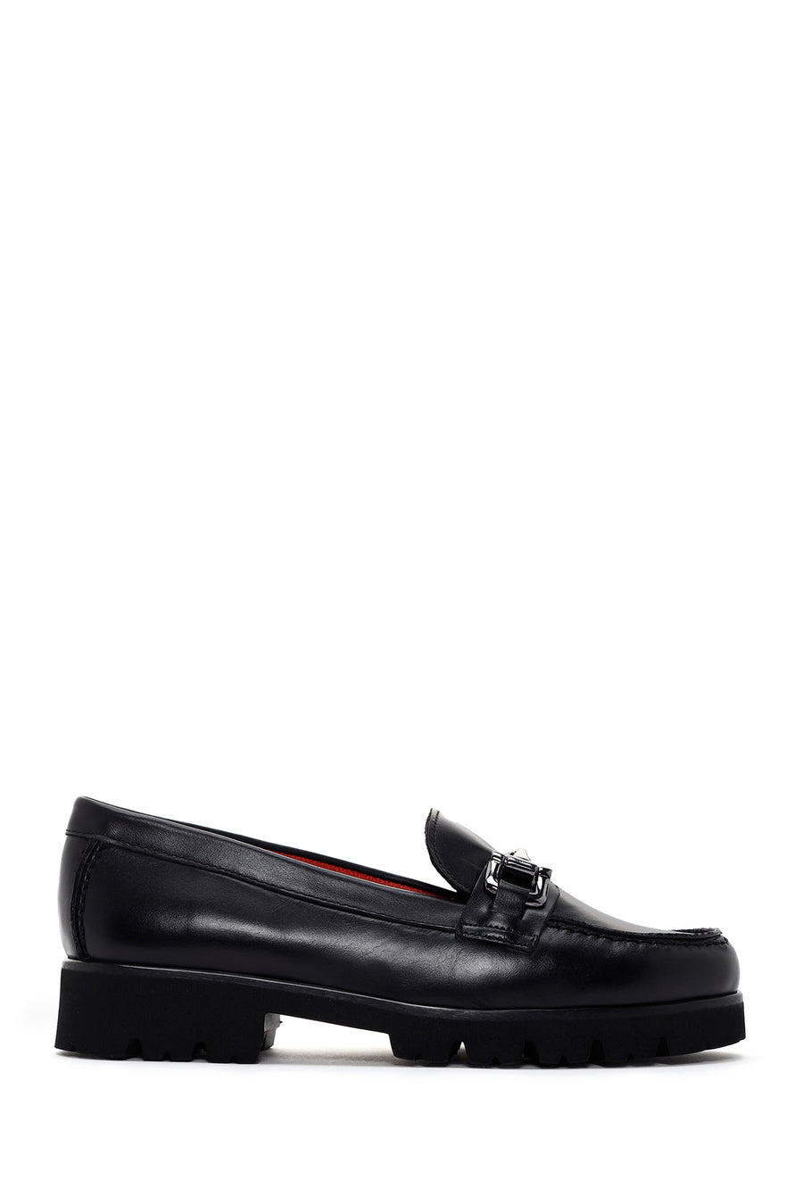 Derimod Gritti Kadın Siyah Deri Klasik Loafer 23WFD110018 | Derimod