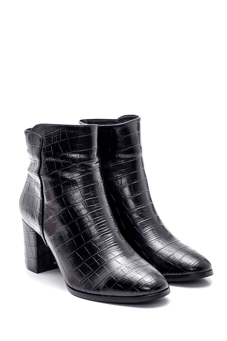 Women's Crocodile Heeled Boots