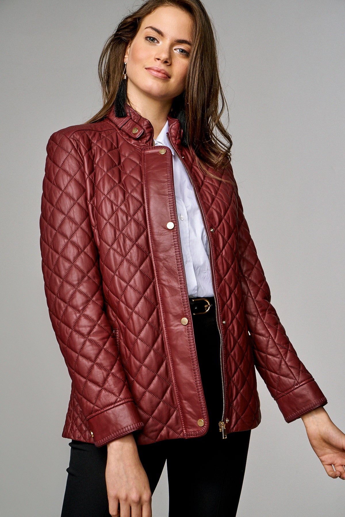 Beatrice Women's Leather Jacket 16WGD5382DN | Derimod