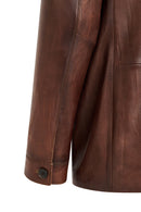Kevin Erkek Camel Blazer Deri Ceket | Derimod