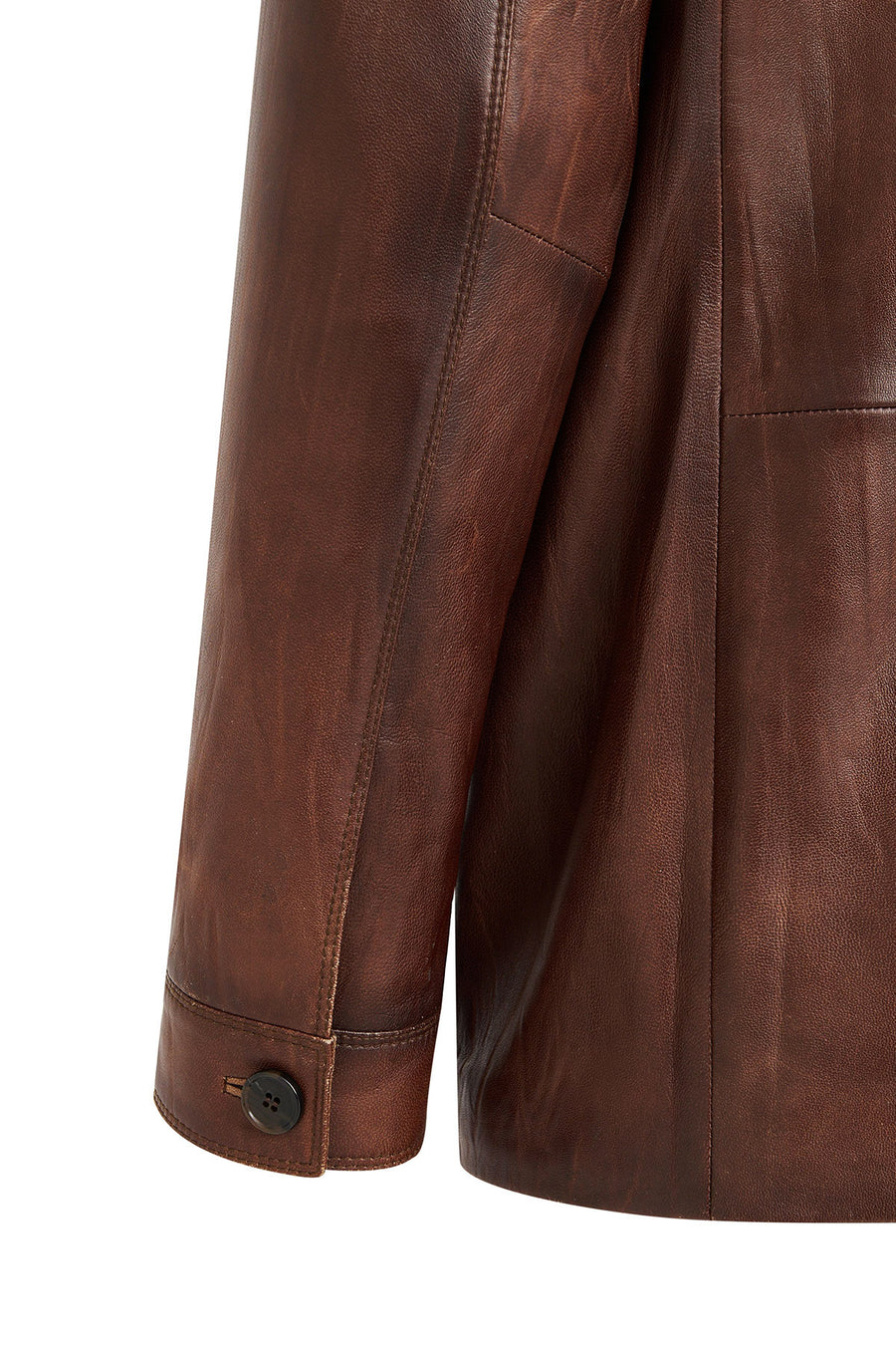 Kevin Erkek Camel Blazer Deri Ceket