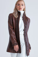 Brunella Women's Leather Jacket | Derimod
