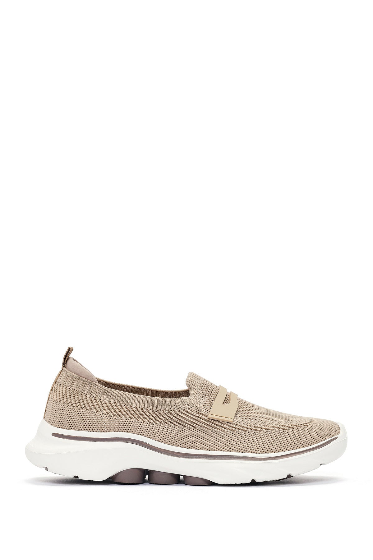 Derimod Zero Women's Beige Fabric Loafers 26PFE49326F | Derimod