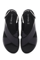 Kadın Siyah Bantlı Comfort Sandalet | Derimod