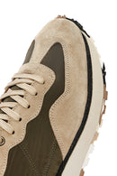 Men's Mink Lace-up Leather Sneaker | Derimod