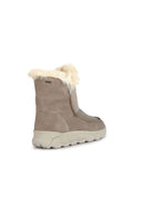Geox Women's Beige Spherica Suede Leather Boots | Derimod