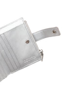 Woman Silver Metallic Wallet | Derimod