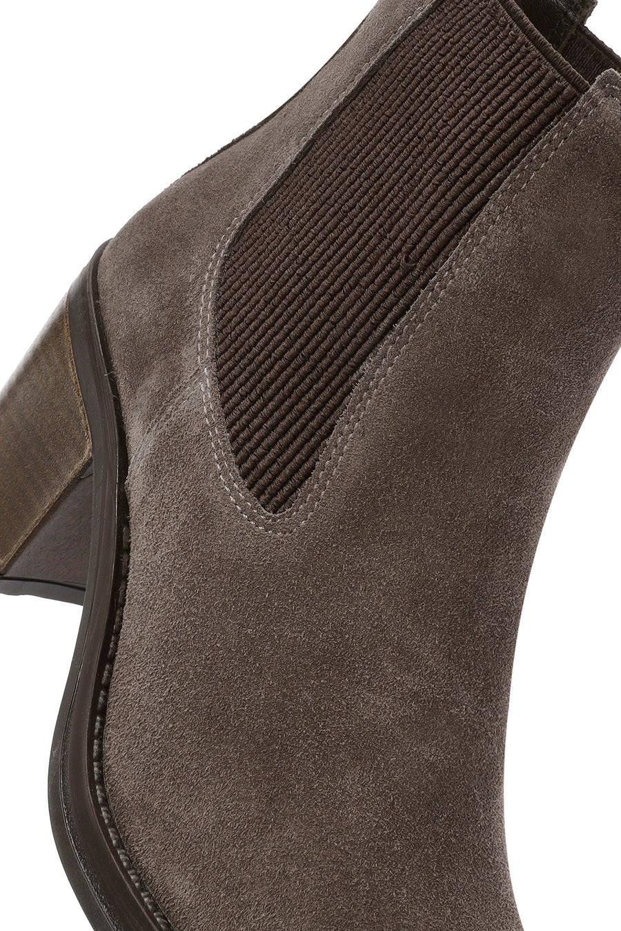 Women's Mink Heeled Suede Leather Cowboy Boots