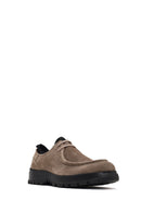 Men's Mink Lace-Up Thick-Soled Suede Leather Casual Shoes | Derimod