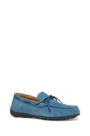 Geox Men's Blue U Spherica Ec16 B - Suede Suede Leather Casual Loafer | Derimod