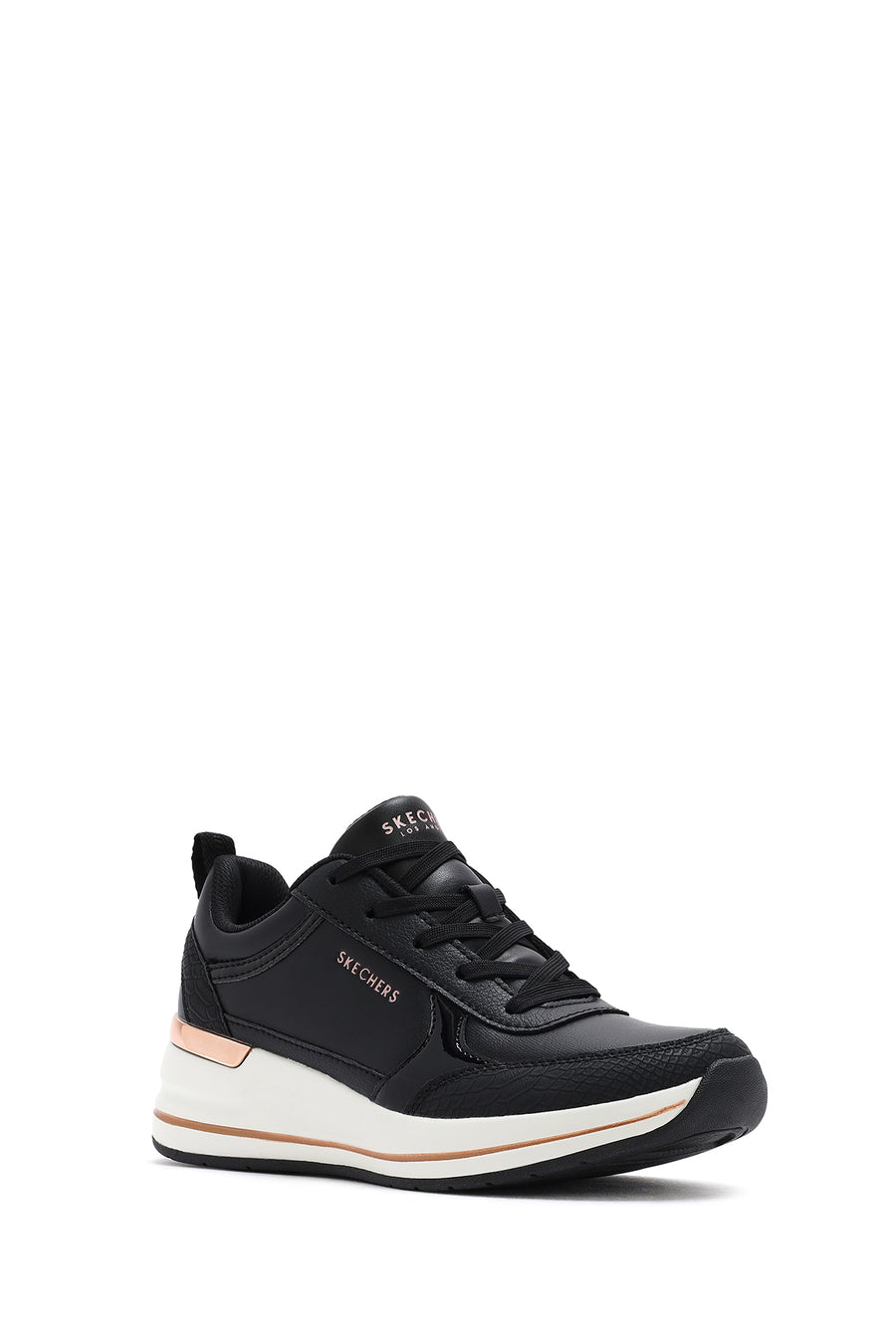 Skechers Kadın Siyah Fine Shine Kalın Tabanlı Sneaker
