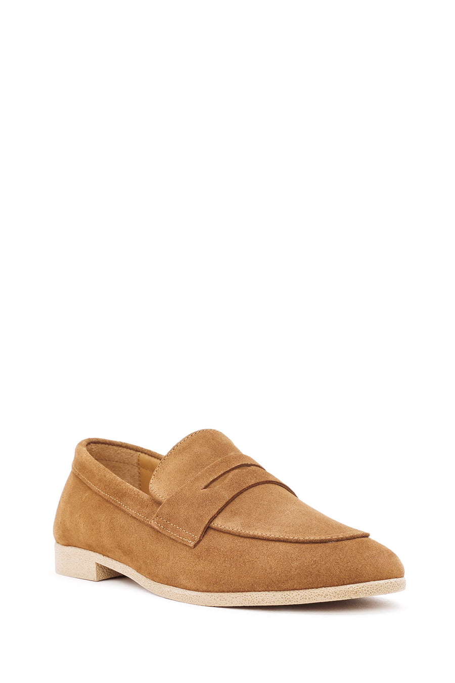 Women's Tan Suede Leather Loafer