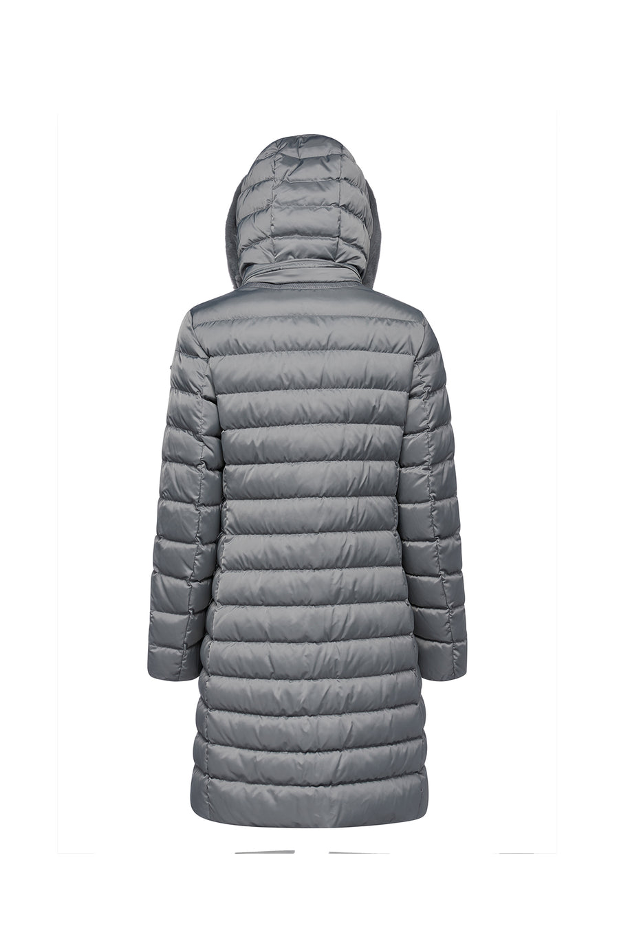 Geox Women's Gray Xhup, Bettanie Hooded Long Coat