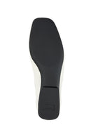 Camper Women's White Casi Myra Leather Ballerinas | Derimod