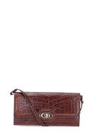 Croco Tan Women's Leather Bag | Derimod