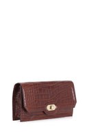Croco Tan Women's Leather Bag | Derimod