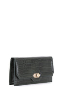Croco Green Women's Leather Bag | Derimod