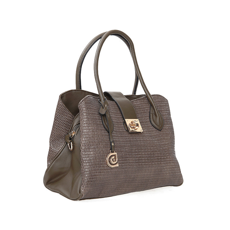 Women's Green Synthetic Leather Shoulder Bag