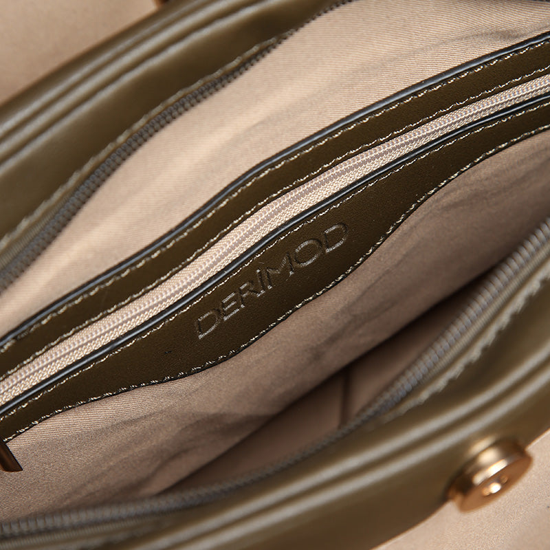 Women's Green Synthetic Leather Shoulder Bag