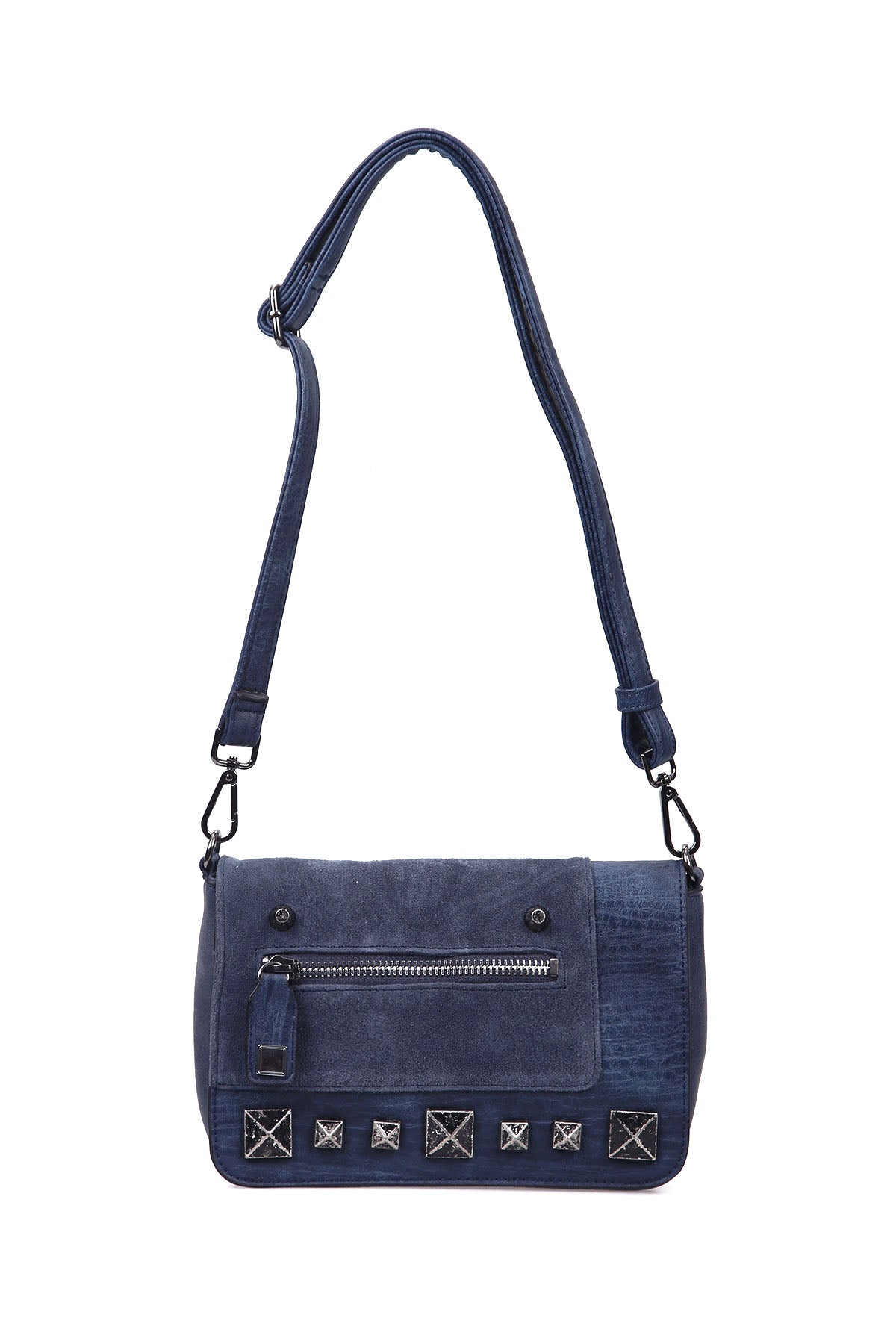 Women's Blue Synthetic Leather Crossbody Bag 17WBD261514 | Derimod