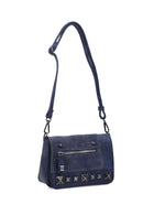 Women's Blue Synthetic Leather Crossbody Bag | Derimod