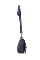 Women's Blue Synthetic Leather Crossbody Bag | Derimod