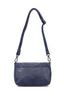 Women's Blue Synthetic Leather Crossbody Bag | Derimod