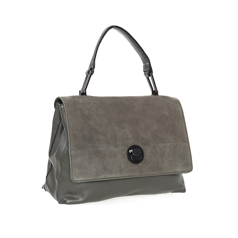Women's Green Synthetic Leather Shoulder Bag