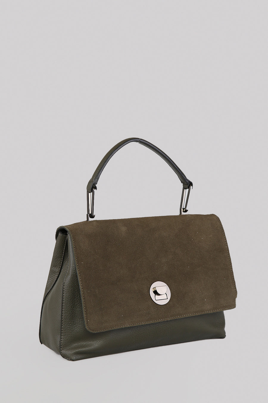 Women's Green Synthetic Leather Shoulder Bag