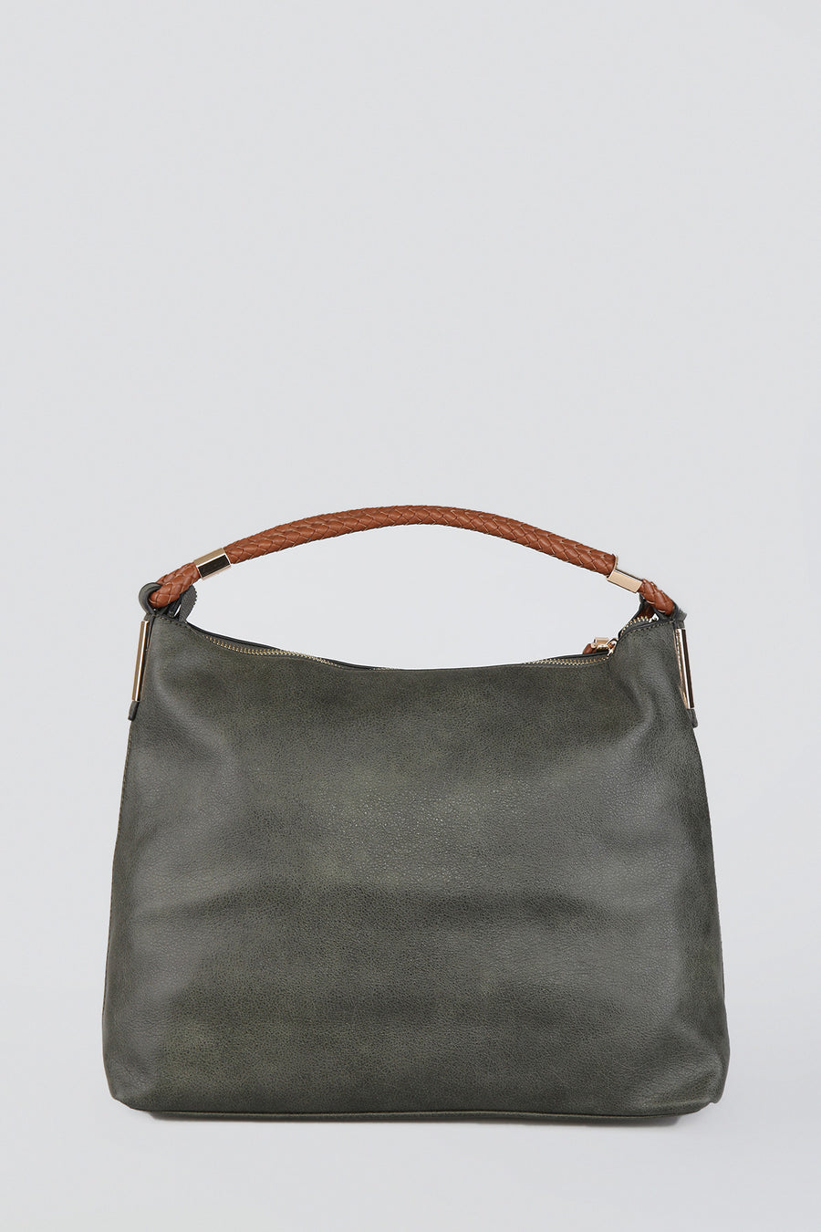 Women's Green Faux Leather Shoulder Bag