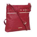 Women's Burgundy Synthetic Leather Crossbody Bag | Derimod
