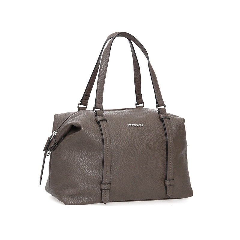Women's Gray Synthetic Leather Shoulder Bag
