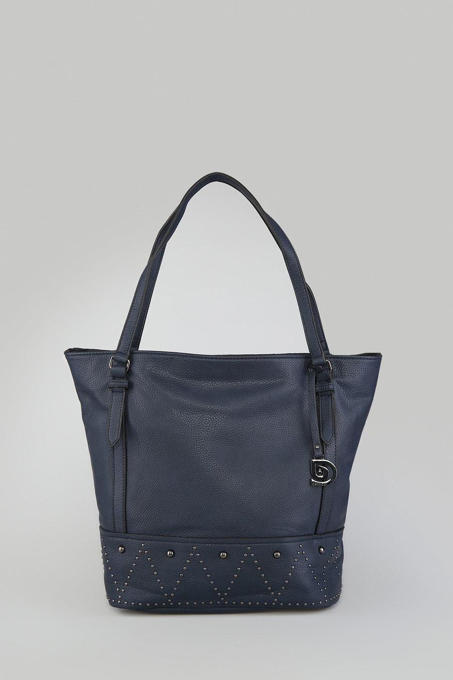 Women's Navy Blue Synthetic Leather Shoulder Bag