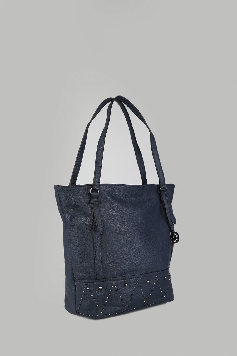 Women's Navy Blue Synthetic Leather Shoulder Bag