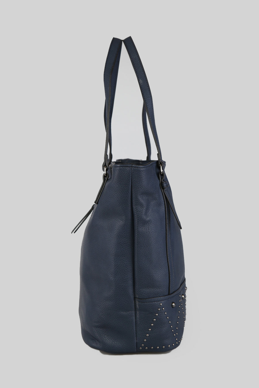 Women's Navy Blue Synthetic Leather Shoulder Bag