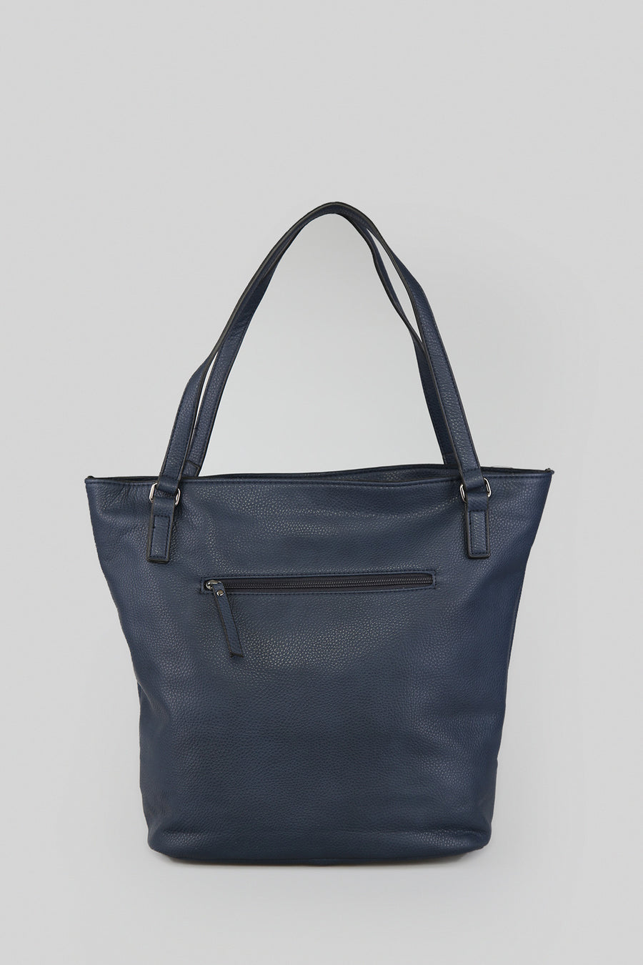 Women's Navy Blue Synthetic Leather Shoulder Bag
