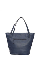 Women's Navy Blue Synthetic Leather Shoulder Bag | Derimod