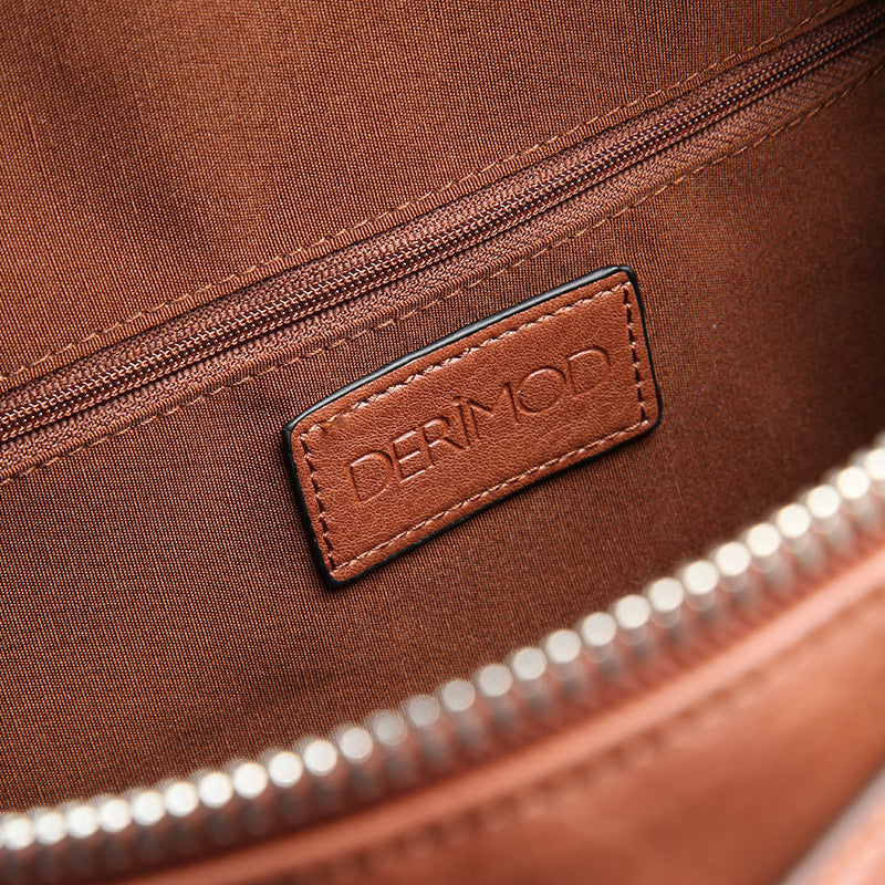 Women's Tan Synthetic Leather Shoulder Bag