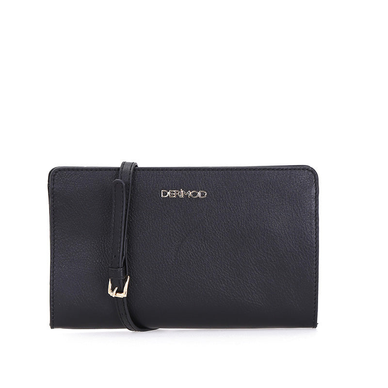 Black Women's Leather Portfolio 17WBD2919AS | Derimod