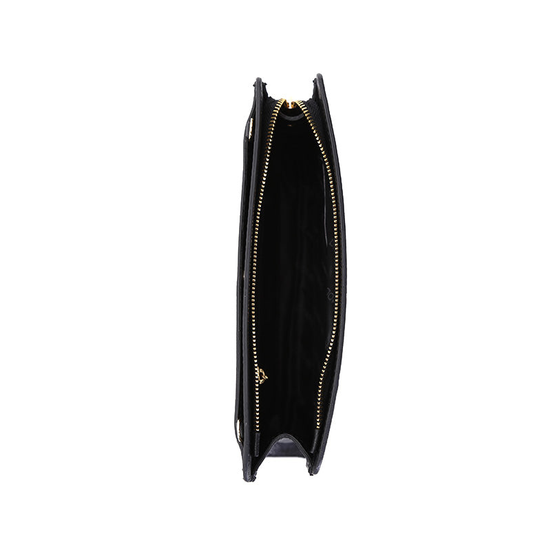 Black Women's Leather Portfolio
