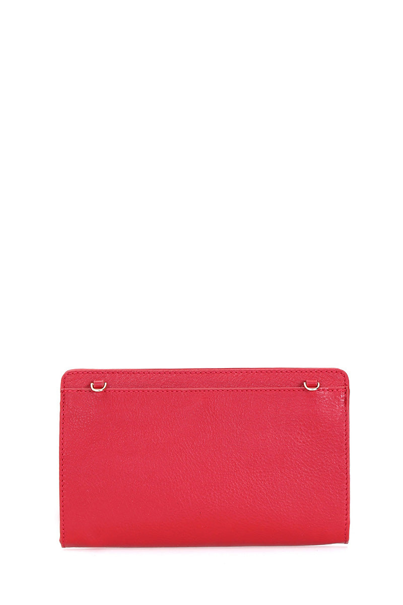 Red Women's Leather Portfolio