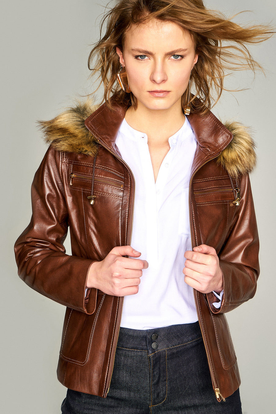 Gınella Women's Leather Jacket