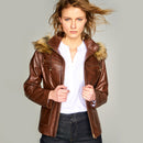 Gınella Women's Leather Jacket | Derimod