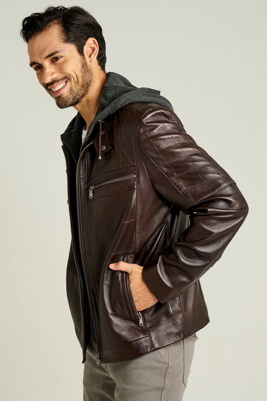 Marco Men's Leather Jacket 17WGE617847 | Derimod