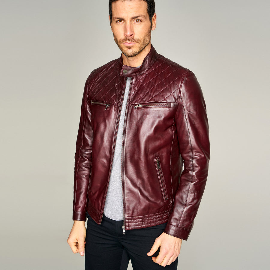 Adrian Men's Claret Red Coat