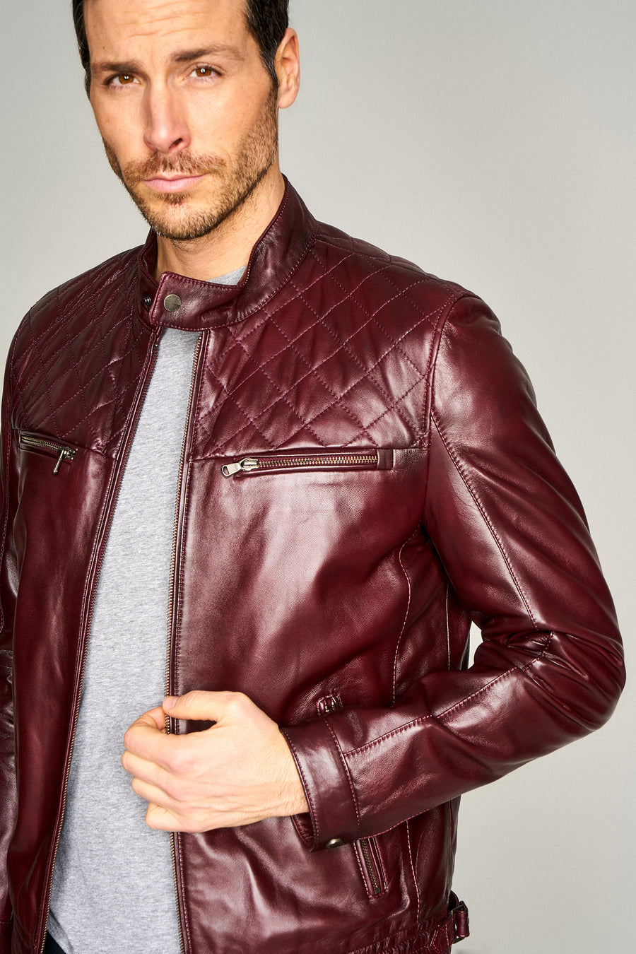 Adrian Men's Claret Red Coat
