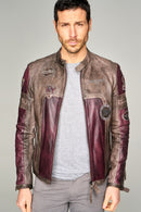 Off Road Men's Leather Jacket | Derimod
