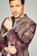 Off Road Men's Leather Jacket | Derimod