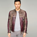 Off Road Men's Leather Jacket | Derimod