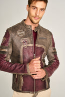 Off Road Men's Leather Jacket | Derimod